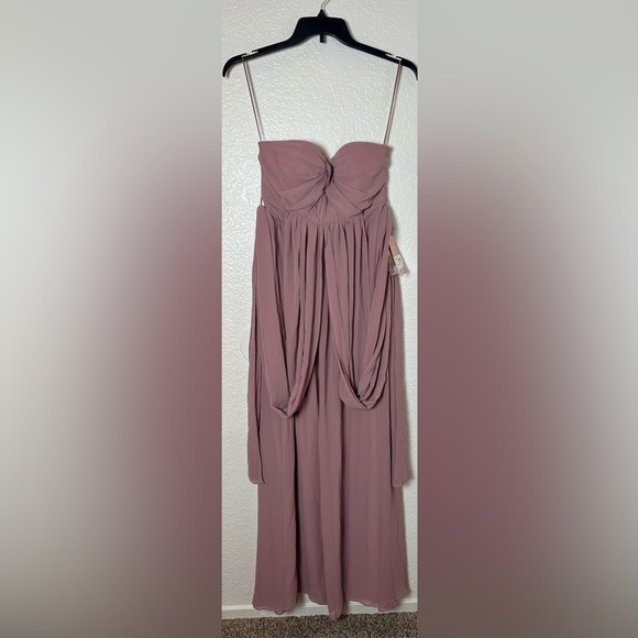 NWT Birdy Grey Grace Convertible Dress in Chiffon Dark Mauve - Picture 6 of 9